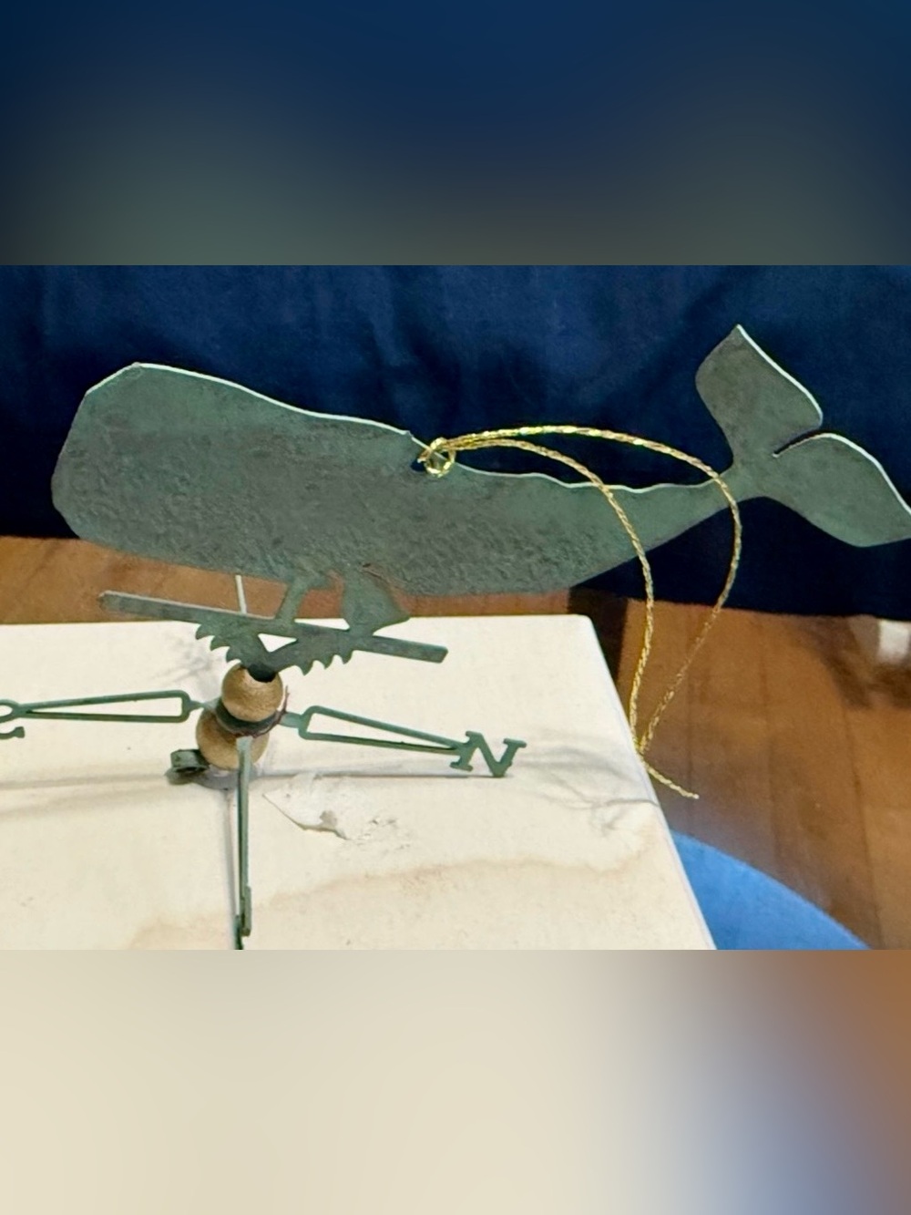 NEW.... Whale Ornament, Made of Copper, Made by Copper Mermaid ‘Whale’ - Picture 2 of 5